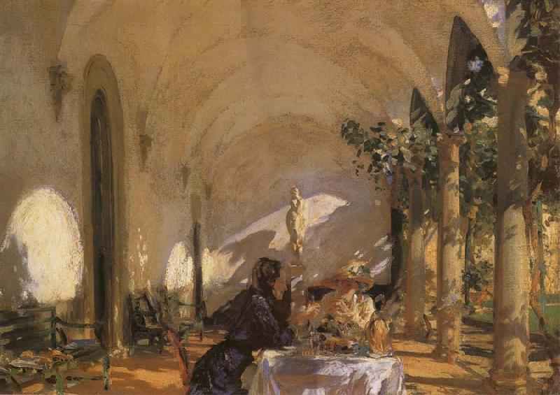 John Singer Sargent Breakfast in the Loggia Sweden oil painting art